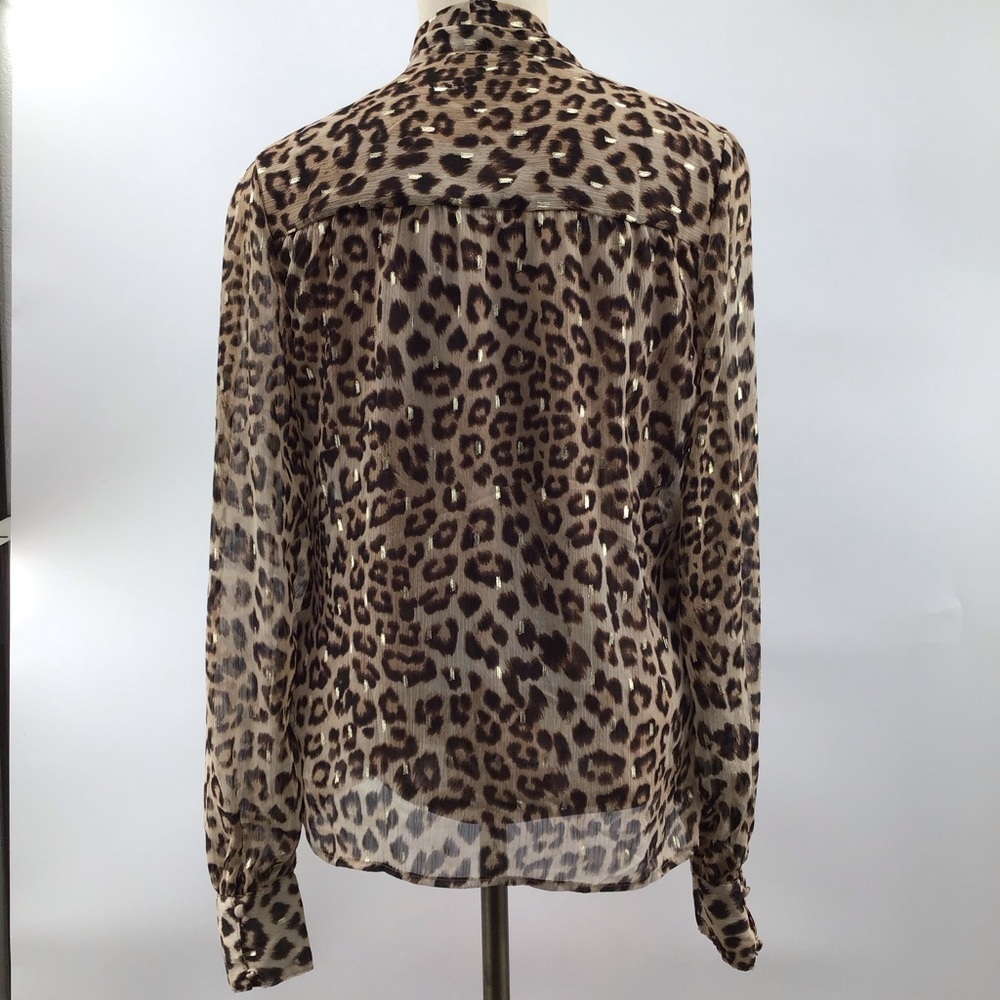 Haver  Animal Print Sheer Blouse - Picture 2 of 13